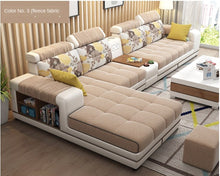 Load image into Gallery viewer, Karois8060 Fabric Sofa Size Apartment Living Room Fully Equipped Corner Removable And Washable Leather Sofa Combination