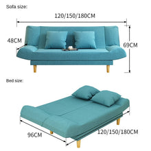 Load image into Gallery viewer, Karoislazy Sofa Small Apartment Foldable Living Room Lounge Chair Bedroom Balcony Sofa Folding Sofa Bed