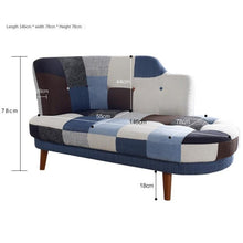 Load image into Gallery viewer, Karoisnordic Small Apartment Living Room Study Cloth Sofa Creative Fashion Pastoral Bedroom Lazy Small Chaise