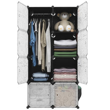 Load image into Gallery viewer, LANGRIA 8-Cube Large Modular Closet Interlocking Modular Storage Organizer Shelving System Closet Wardrobe Rack Clothes Shoes