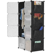Load image into Gallery viewer, LANGRIA 8-Cube Large Modular Closet Interlocking Modular Storage Organizer Shelving System Closet Wardrobe Rack Clothes Shoes