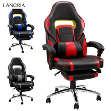 Load image into Gallery viewer, LANGRIA Adjustable Office Chair Ergonomic High-Back Faux Leather Racing Style Reclining Computer Gaming Executive PaddedFootrest