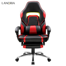 Load image into Gallery viewer, LANGRIA Adjustable Office Chair Ergonomic High-Back Faux Leather Racing Style Reclining Computer Gaming Executive PaddedFootrest