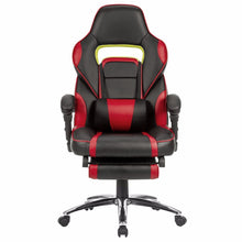 Load image into Gallery viewer, LANGRIA Ergonomic High-Back Faux Leather Racing Style Reclining Computer Gaming Executive Office Chair with Padded Footrest