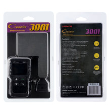 Load image into Gallery viewer, LAUNCH X431 CR3001 Full OBD2 scanner OBDII Engine Code Reader Car Diagnostic tool Multilingual free update PK CR319 AD310 ELM327