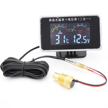 Load image into Gallery viewer, LCD 12/24V Water Temperature Meter Water Temp Gauge Voltmeter Temp Gauges Automobile Electronic Universal manometro oil sensor