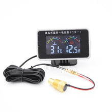 Load image into Gallery viewer, LCD 12/24V Water Temperature Meter Water Temp Gauge Voltmeter Temp Gauges Automobile Electronic Universal manometro oil sensor