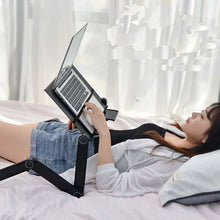 Load image into Gallery viewer, Laptop Desk Portable Adjustable Aluminum Ergonomic TV Bed Laptop Tray PC Table Stand Notebook Table Desk Stand With Mouse Pad