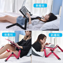 Load image into Gallery viewer, Laptop Desk Portable Adjustable Aluminum Ergonomic TV Bed Laptop Tray PC Table Stand Notebook Table Desk Stand With Mouse Pad