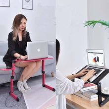 Load image into Gallery viewer, Laptop Desk Portable Adjustable Aluminum Ergonomic TV Bed Laptop Tray PC Table Stand Notebook Table Desk Stand With Mouse Pad