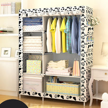 Load image into Gallery viewer, Large Wardrobe Minimalist Modern Reinforced DIY Non-woven Foldable Portable Clothing Storage Cabinet Dustproof Cloth Closet