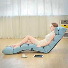 Load image into Gallery viewer, Lazy couch single foldable lunch break lounge chair living room sofa bed balcony leisure bay window floor sofa bedroom stool