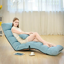 Load image into Gallery viewer, Lazy couch single foldable lunch break lounge chair living room sofa bed balcony leisure bay window floor sofa bedroom stool