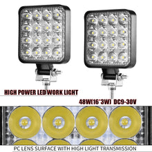 Load image into Gallery viewer, Led light bar 48w Led bar 16barra Led car light For 4x4 led bar offroad SUV ATV Tractor Boat Trucks Excavator 12V 24V work light