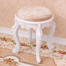 Load image into Gallery viewer, Living room change shoes stool European fashion dressing stool makeup stool chair bedroom wooden bench