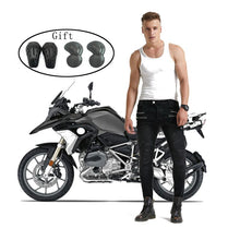 Load image into Gallery viewer, Loong Biker New High Quality Men Motorcycle Jeans Drop Resistance Slim Denim Jean Automobile Race Pants Blue Black Army Green