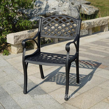 Load image into Gallery viewer, Lot of 2-piece heavy duty outdoor cast aluminum patio chair all weather for garden backyard poolside