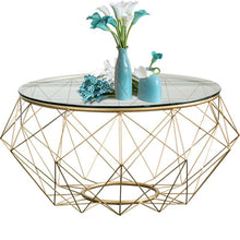 Load image into Gallery viewer, Louis Fashion Coffee Tables Nordic Modern Circular Tea Living Room Iron Art