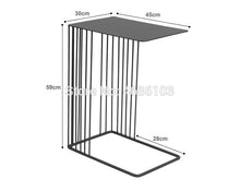 Load image into Gallery viewer, Luxury gold Creative wrought iron coffee table modern minimalist small table bedroom bedside table sofa side corner