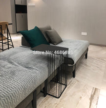 Load image into Gallery viewer, Luxury gold Creative wrought iron coffee table modern minimalist small table bedroom bedside table sofa side corner