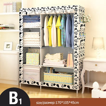 Load image into Gallery viewer, Magic Union Simple Modern Folding Wardrobe Fabric Cloth Wardrobe Closet Steel Single Wardrobe Assembly Double Storage Cabinet