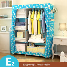 Load image into Gallery viewer, Magic Union Simple Modern Folding Wardrobe Fabric Cloth Wardrobe Closet Steel Single Wardrobe Assembly Double Storage Cabinet