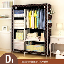 Load image into Gallery viewer, Magic Union Simple Modern Folding Wardrobe Fabric Cloth Wardrobe Closet Steel Single Wardrobe Assembly Double Storage Cabinet