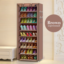 Load image into Gallery viewer, Magic Union Simple Multifunctional Storage Shoe Rack Oxford Dustproof Storage Shoes Cabinet 10 Layers 9 Grids Shoes Shelf