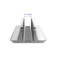 Load image into Gallery viewer, Metal Dual-slot Vertical Adjustable Laptop Stand Tablets Cooling Support Holder For Laptop Computer Holder Stand Home Office