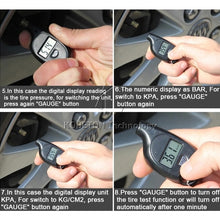 Load image into Gallery viewer, Mini Tire pressure gauge Digital automobile gauges Auto Wheel air alarm manometer Test barometer meter Tester Motorcycle