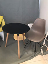 Load image into Gallery viewer, Minimalist Modern Design Plastic and black metal Leg Dining Side Chair Simple Design black cafe loft leisure chair modern chair
