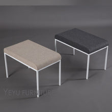 Load image into Gallery viewer, Minimalist Modern Design Upholstered soft cover and metal ottoman stool bench shoes stool Living Room bed end stools long bench
