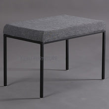 Load image into Gallery viewer, Minimalist Modern Design Upholstered soft cover and metal ottoman stool bench shoes stool Living Room bed end stools long bench