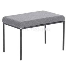 Load image into Gallery viewer, Minimalist Modern Design Upholstered soft cover and metal ottoman stool bench shoes stool Living Room bed end stools long bench
