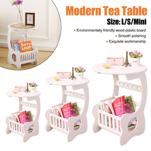 Load image into Gallery viewer, Modern Coffee End Side Table L/S/Mini Size For Home Living Room Tea Desk WPC Material Two Layers Round Edge Storage Shelf