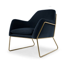 Load image into Gallery viewer, Modern Fashion Single Sofa Chair Armrest Nordic Minimalist Sofa Living Room Chair Flannelette Soft Seat Cushion Metal Iron Frame