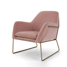 Load image into Gallery viewer, Modern Fashion Single Sofa Chair Armrest Nordic Minimalist Sofa Living Room Chair Flannelette Soft Seat Cushion Metal Iron Frame
