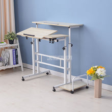 Load image into Gallery viewer, Modern Sit/Stand Computer Desk With Keyboard Tray Height Adjustable Simple Standing Laptop Desk Notebook/Monitor Holder Stand