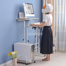 Load image into Gallery viewer, Modern Sit/Stand Computer Desk With Keyboard Tray Height Adjustable Simple Standing Laptop Desk Notebook/Monitor Holder Stand