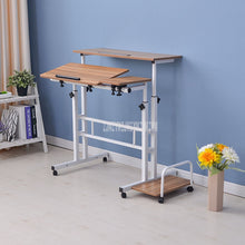 Load image into Gallery viewer, Modern Sit/Stand Computer Desk With Keyboard Tray Height Adjustable Simple Standing Laptop Desk Notebook/Monitor Holder Stand