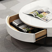 Load image into Gallery viewer, Modern minimalist simple coffee table Nordic living room small tempered glass coffee table creative fashion round tea table