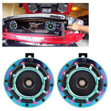 Load image into Gallery viewer, Modified Multicolour Horn Speakers Klaxon Loudspeaker 12V Universal for Automobile Motorcycle