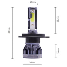 Load image into Gallery viewer, Motorcycle 12000LM Mini H7 LED Car Light Headlight Bulbs 72W H1 LED H8 H9 H11 9005 HB3 9006 Auto 12V LED Lamps Automobiles