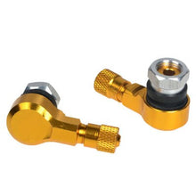 Load image into Gallery viewer, Motorcycle Automobile Universal Aluminum Alloy Tire Valve Vacuum Tire 90 Degree Modeling Valve Cap Valve cover