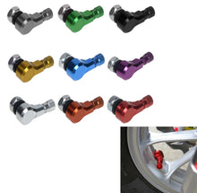 Load image into Gallery viewer, Motorcycle Automobile Universal Aluminum Alloy Tire Valve Vacuum Tire 90 Degree Modeling Valve Cap Valve cover