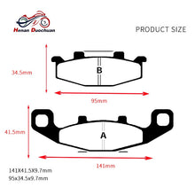 Load image into Gallery viewer, Motorcycle Front Rear Brake Pads For KAWASAKI GPX 250 400R 750 ZZR ZRX 400 KLE 500 ZR 550 ZZ-R ZL 600 GPZ 900 ZR 1100 88-07 #c