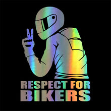 Load image into Gallery viewer, Motorcycle Helmet Sticker Bicycle Protection Automobile Decoration Motorcycle Styling 3D Respect Car Sticker Reflective Sticker