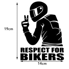 Load image into Gallery viewer, Motorcycle Helmet Sticker Bicycle Protection Automobile Decoration Motorcycle Styling 3D Respect Car Sticker Reflective Sticker