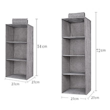 Load image into Gallery viewer, Multi-Layer Hanging Drawer Organiser Clothes Wardrobe Shelves Storage Garment Tidy Shoe Gray