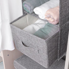 Load image into Gallery viewer, Multi-Layer Hanging Drawer Organiser Clothes Wardrobe Shelves Storage Garment Tidy Shoe Gray